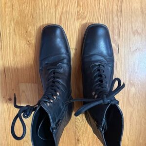 Miista E8 Black Leather Ankle Boots 39 8.5